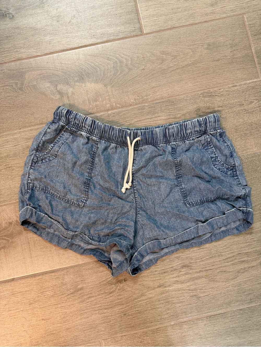 aerie Light Blue Drawstring pull on Shorts